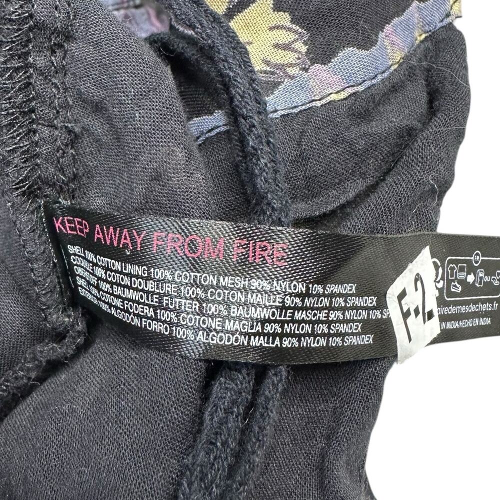 FREE PEOPLE Sweet Thing One Piece Bodysuit Paisley Black Blue Women's Size Small - Picture 6 of 10